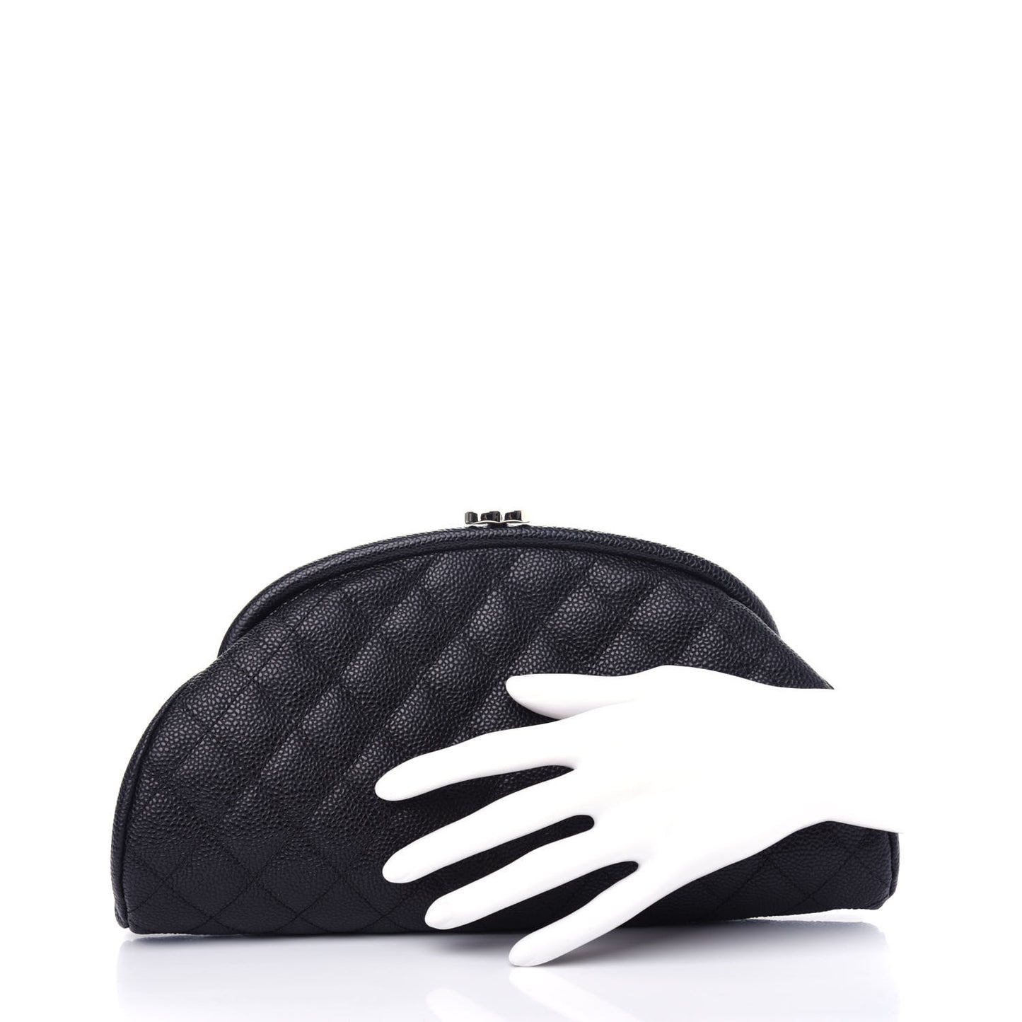 Caviar Quilted Timeless Clutch Black