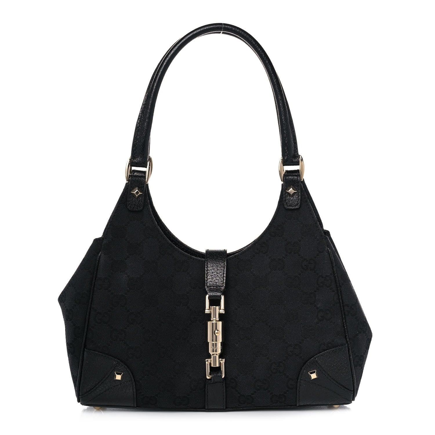 Gucci Monogram Jackie O Hobo Black 1 of 12