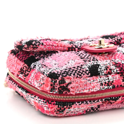 Chanel Tweed Large Tote Flap Pink Black 6 of 17