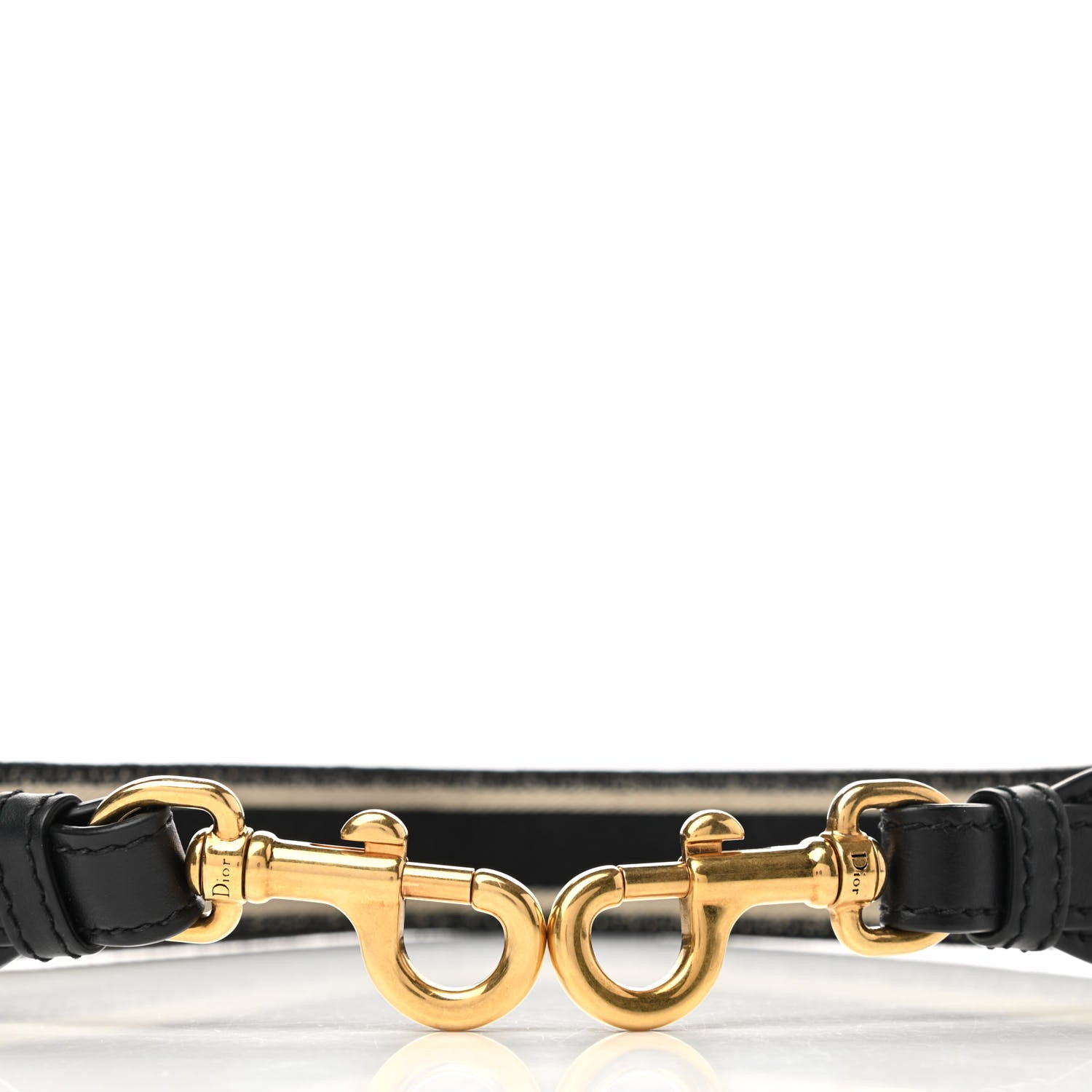 Christian Dior Canvas Embroidered Shoulder Strap Black 4 of 5