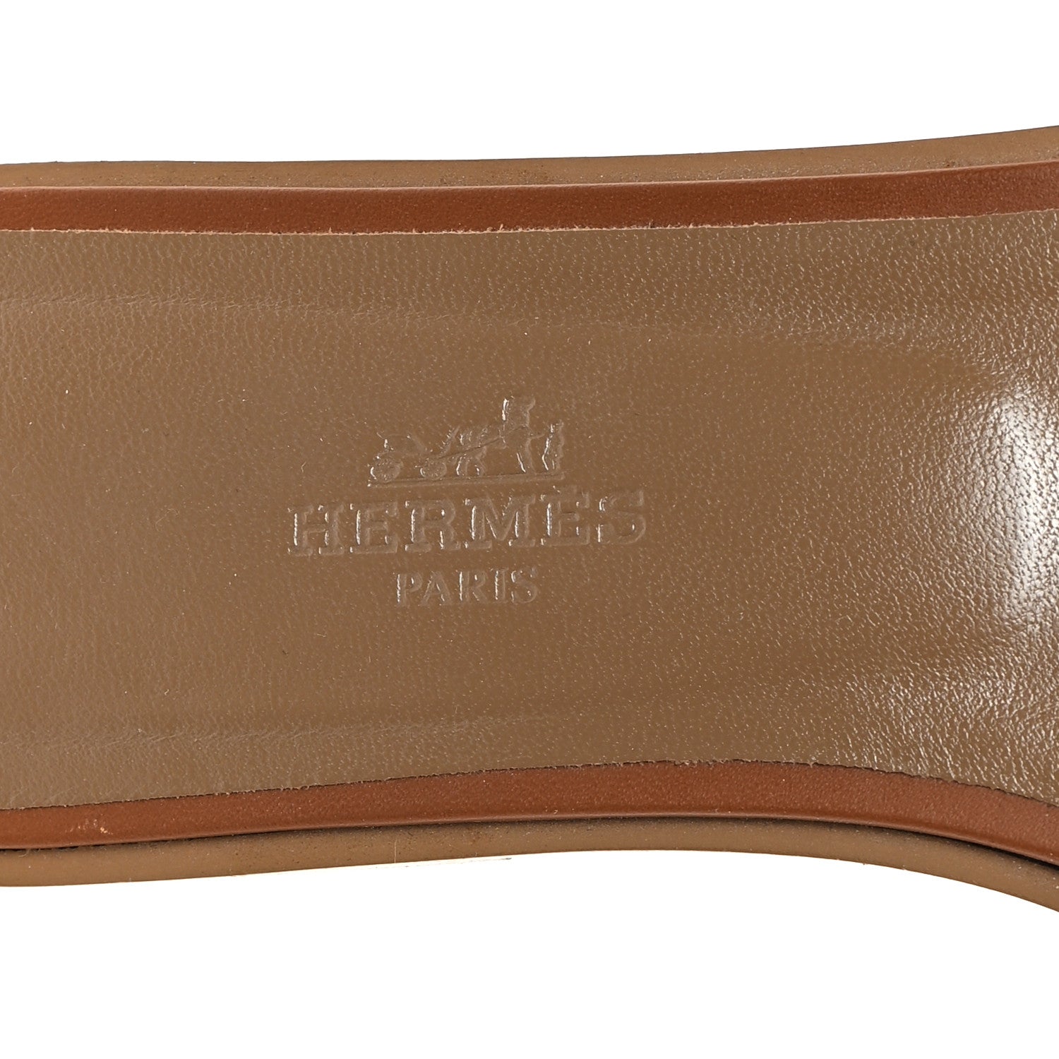 Hermes Box Calfskin Oran Sandals 37.5 Gold 8 of 10