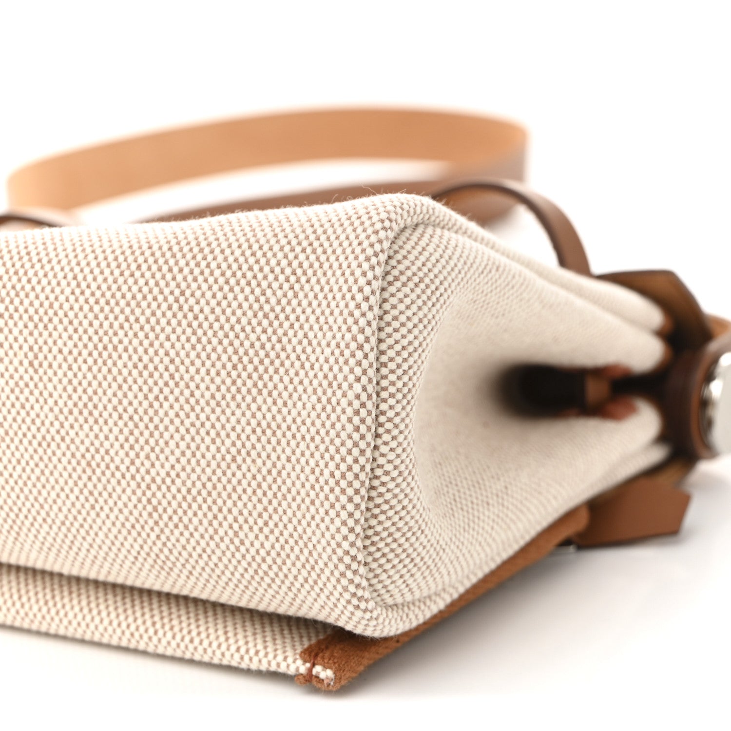 Hermes Military Toile Vache Hunter Herbag Zip Retourne 20 Ecru Beige Fauve 10 of 11