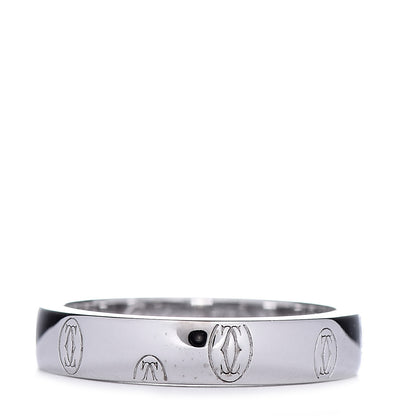 Cartier 18K White Gold 4mm Happy Birthday Band Ring 52 6 3 of 6