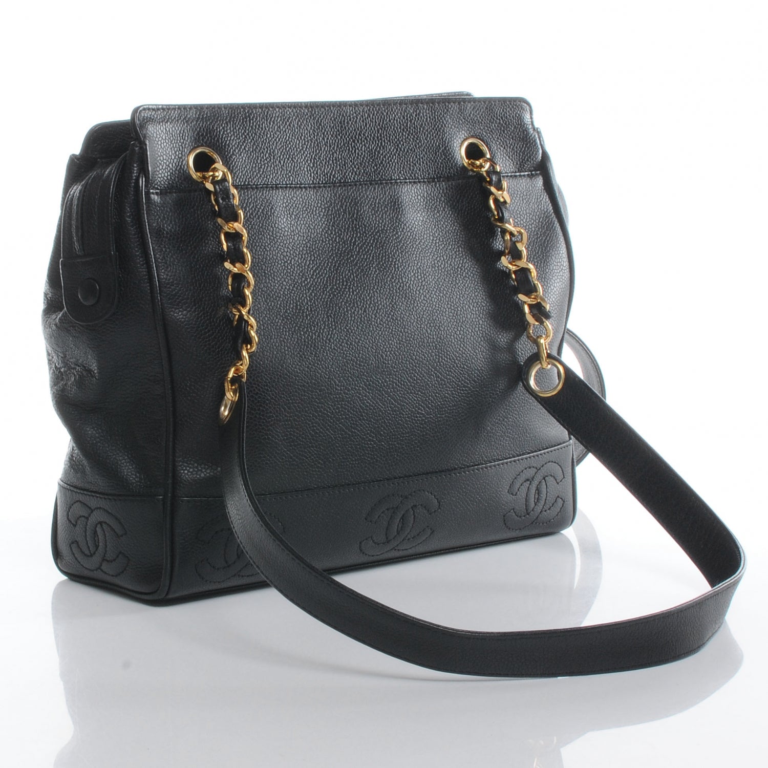 Chanel Caviar Shoulder Bag Black 3 of 7