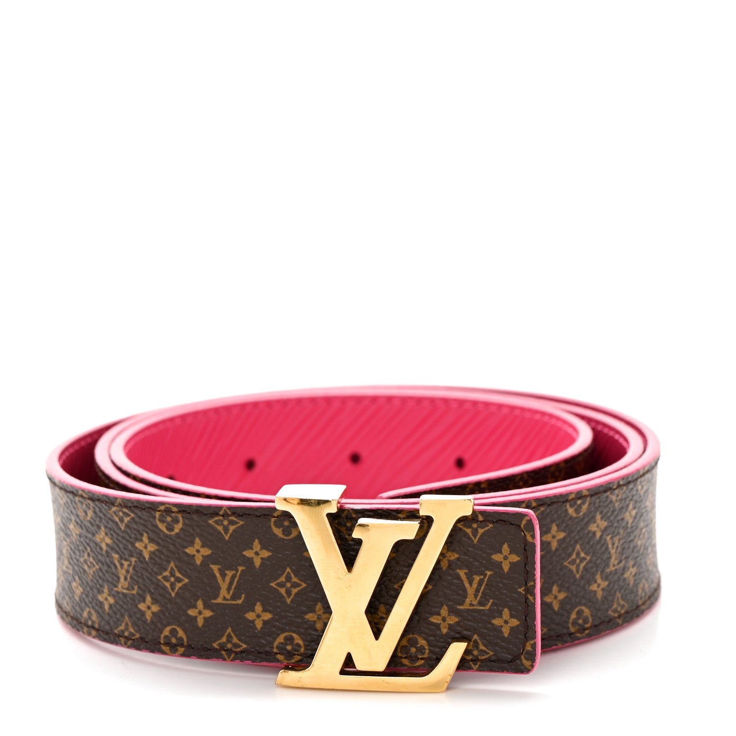 Louis Vuitton Epi Mini Monogram 30mm LV Initiales Reversible Belt 90 36 Fuchsia 1 of 6