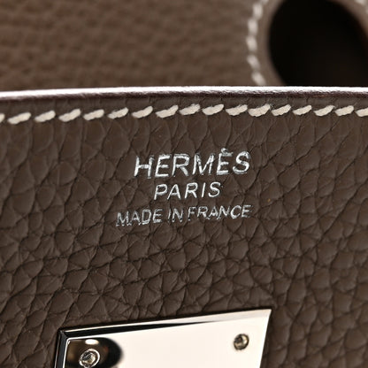 Hermes Taurillon Clemence Birkin 30 Etoupe 7 of 10