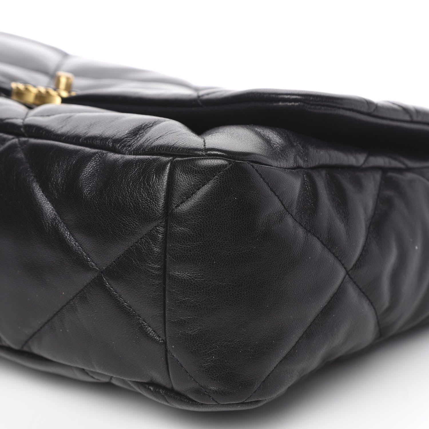 Chanel Goatskin Quilted Maxi 19 Flap Black 9 of 10