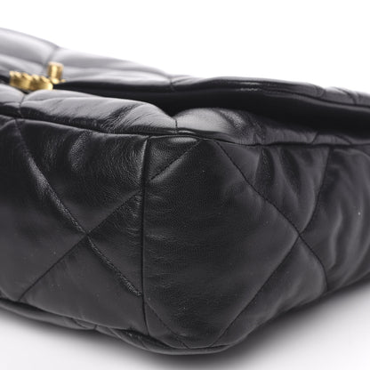 Chanel Goatskin Quilted Maxi 19 Flap Black 9 of 10