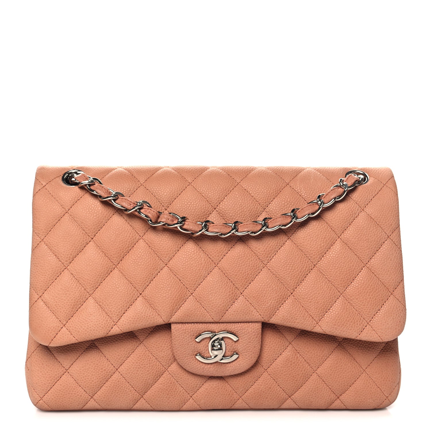 Chanel Iridescent Caviar Quilted Jumbo Double Flap Dark Beige 1 of 11