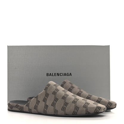 Balenciaga Jacquard BB Monogram Mens Cosy Mules 43 Dark Mink Grey Dark Brown 10 of 10