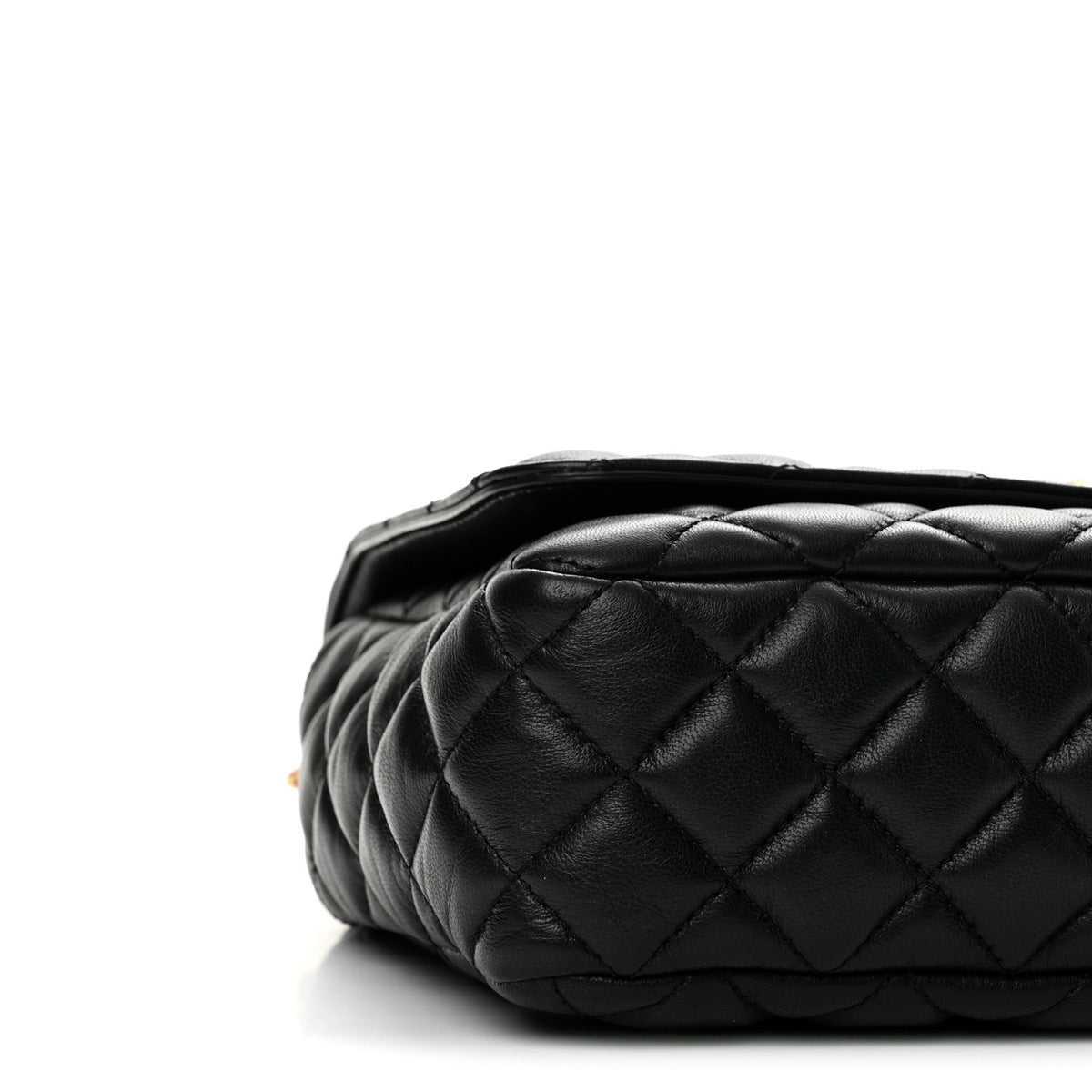 Nappa Quilted La Medusa Chain Crossbody Black