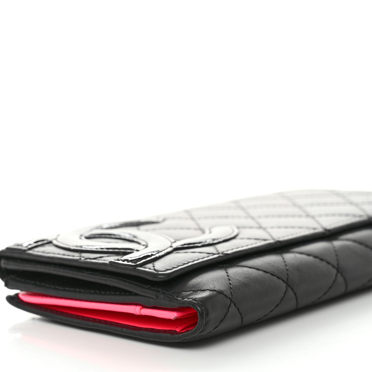 Chanel Calfskin Quilted Cambon Long Double Wallet Black 16 of 17