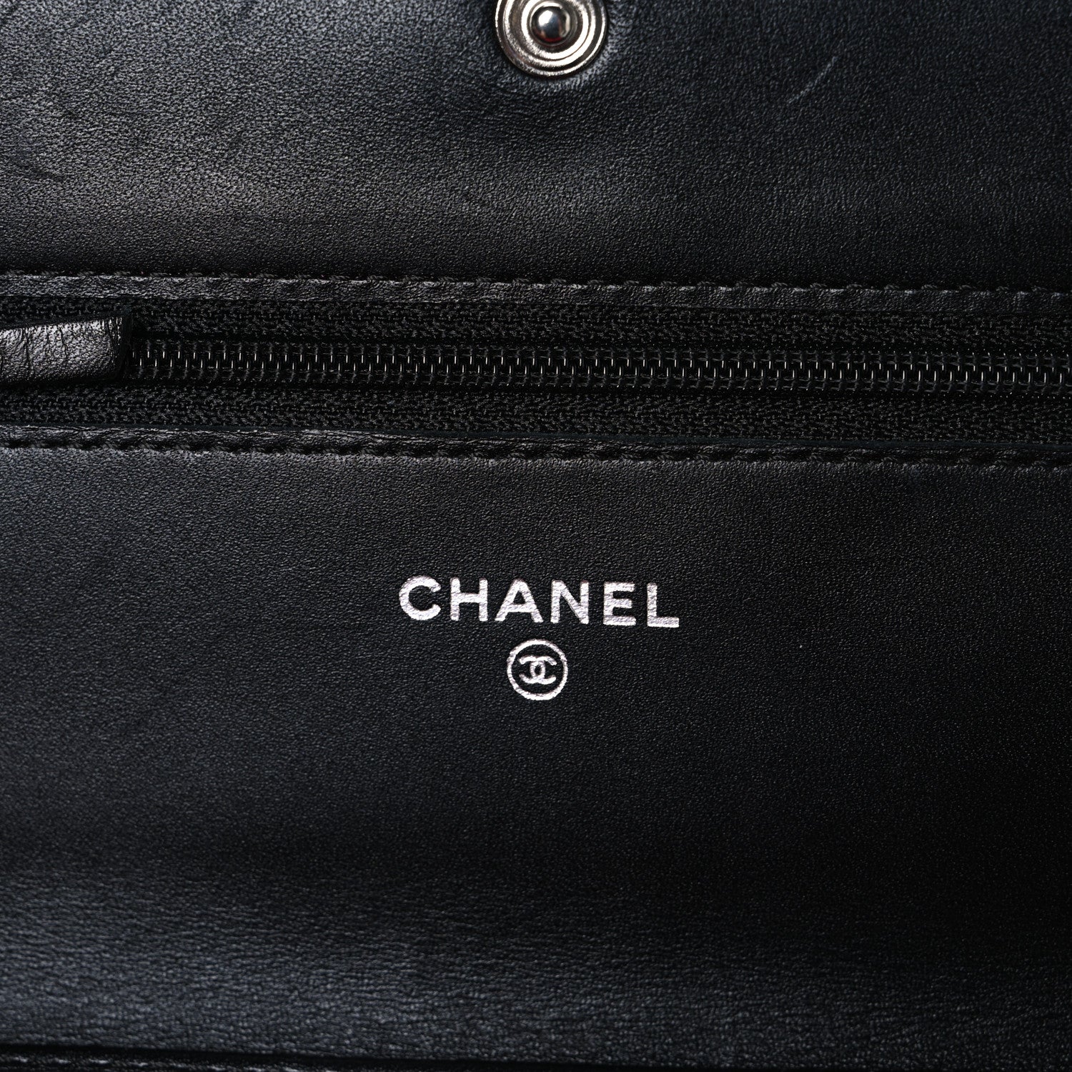 Chanel Calfskin Quilted Cambon Wallet on Chain WOC Black 6 of 11