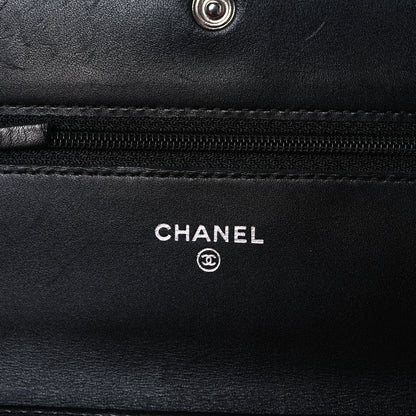 Chanel Calfskin Quilted Cambon Wallet on Chain WOC Black 6 of 11