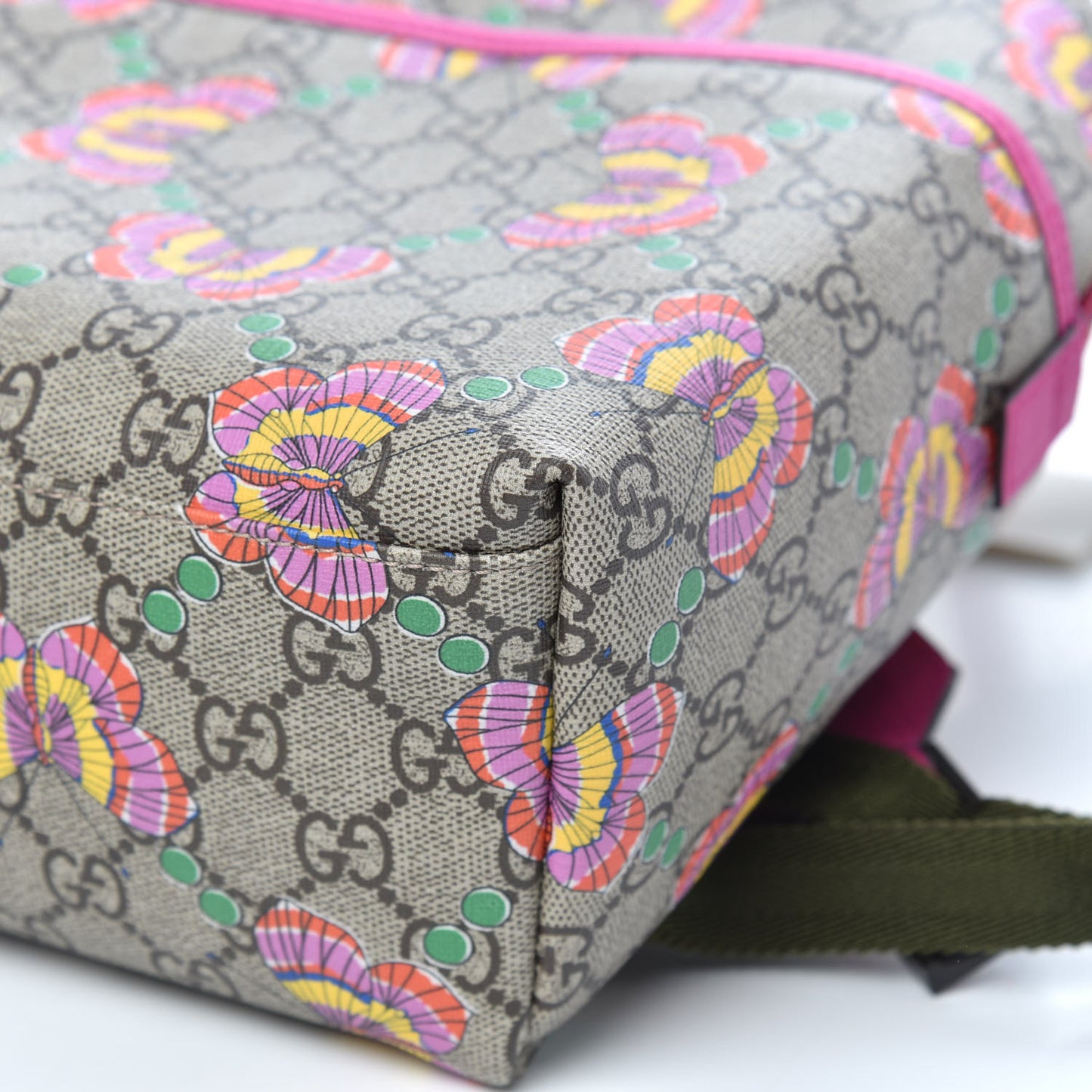 GG Supreme Monogram Childrens Butterfly Backpack