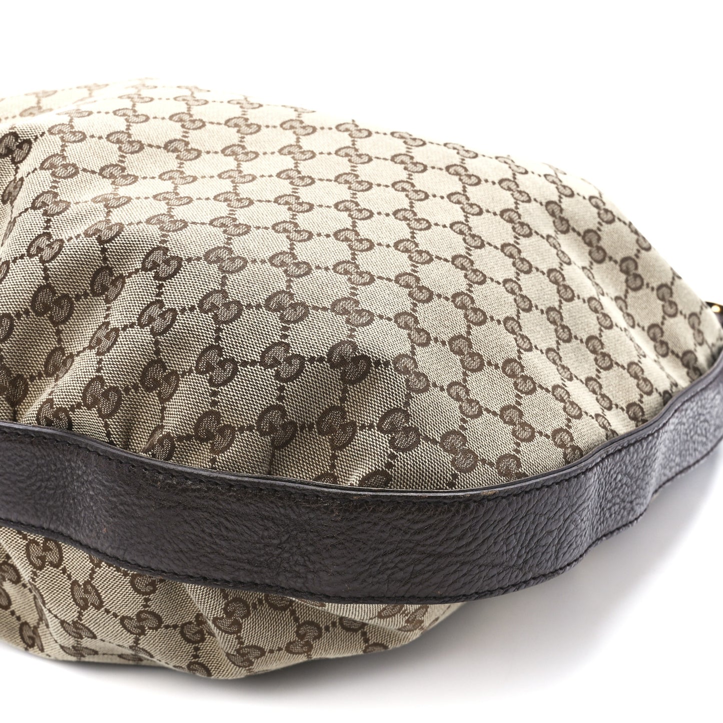 Monogram Medium Interlocking Icon Shoulder Bag Dark Brown