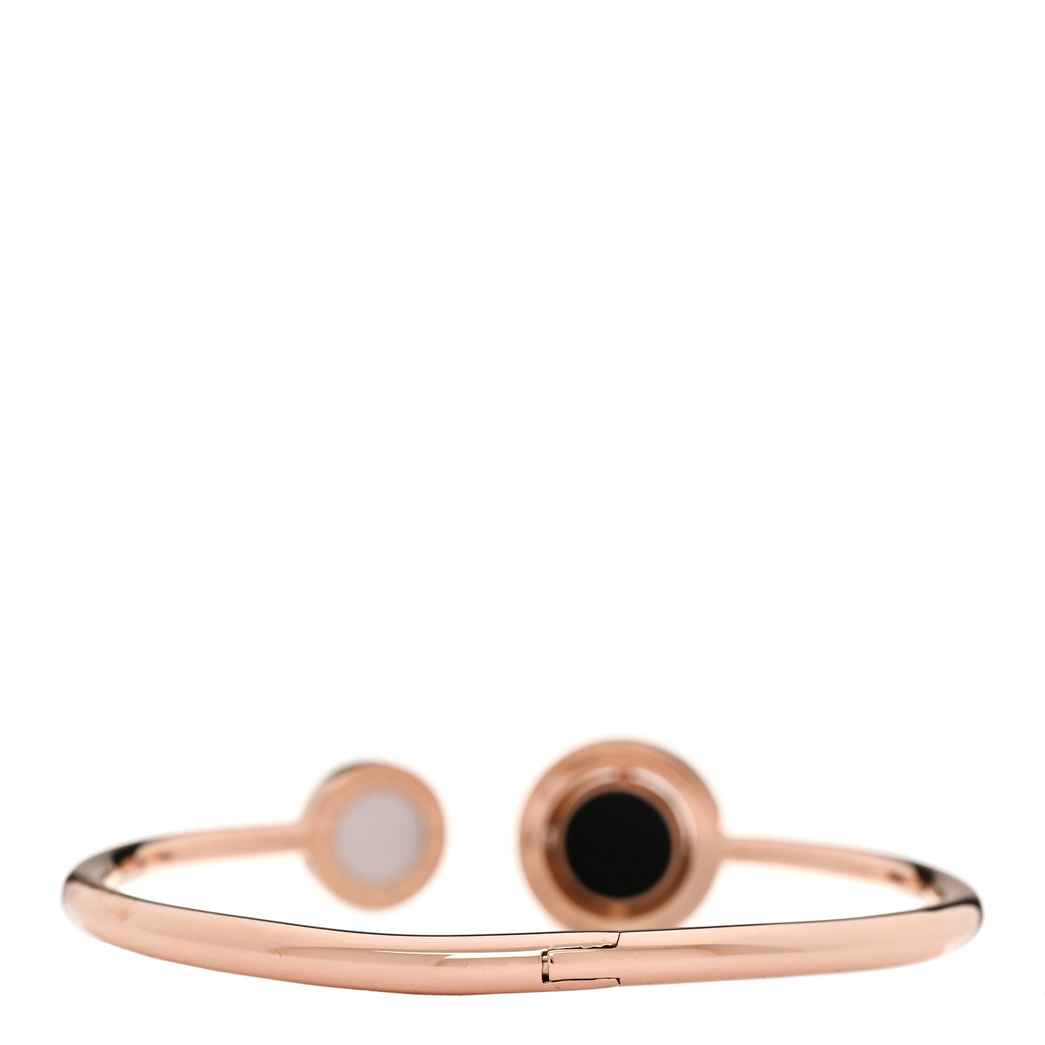Bulgari 18K Rose Gold Mother of Pearl Malachite Black Onyx BVLGARI BVLGARI Flip Cuff Bracelet S 2 of 5