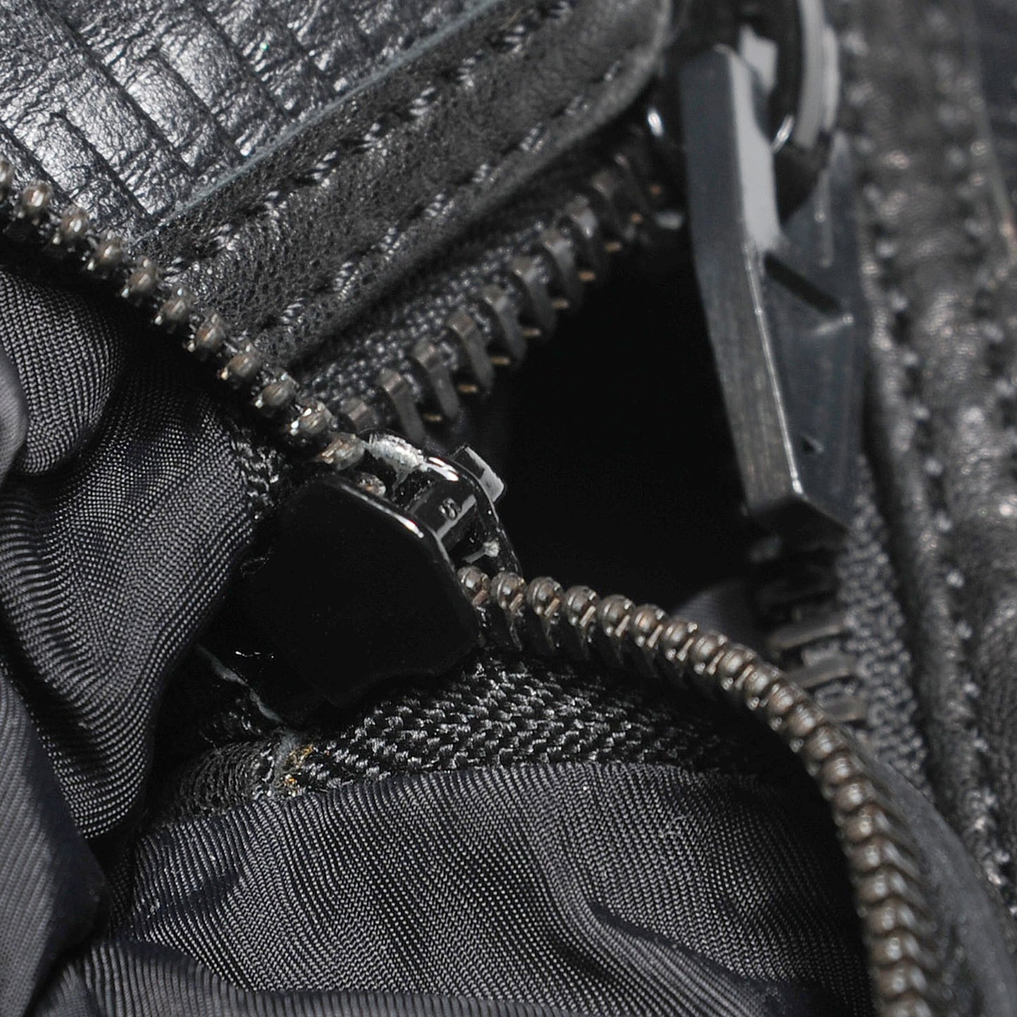 Leather Laser Cut Rocco Duffel Black Black Nickel Hardware