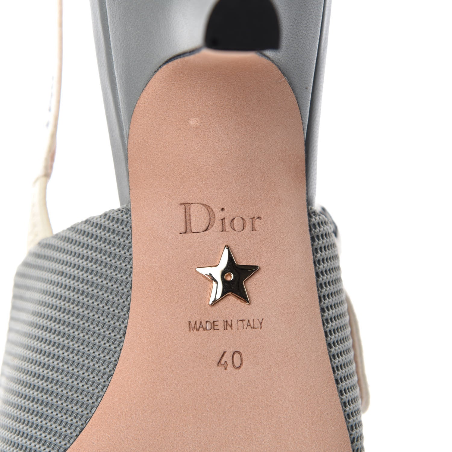 Christian Dior Technical Canvas Ribbon J Adior Slingback 65mm Pumps 40 Grey Stone 9 of 10