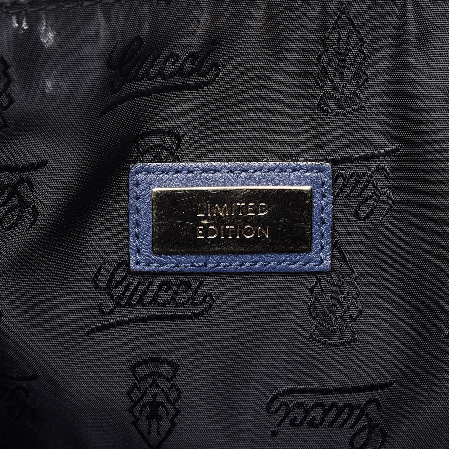 Guccissima Large Carry On Duffle Blue