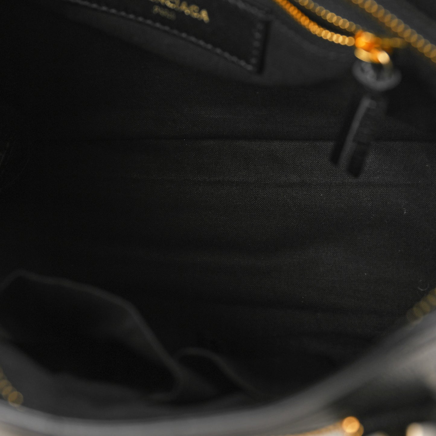Chevre Gold Metallic Edge Hardware S City Black