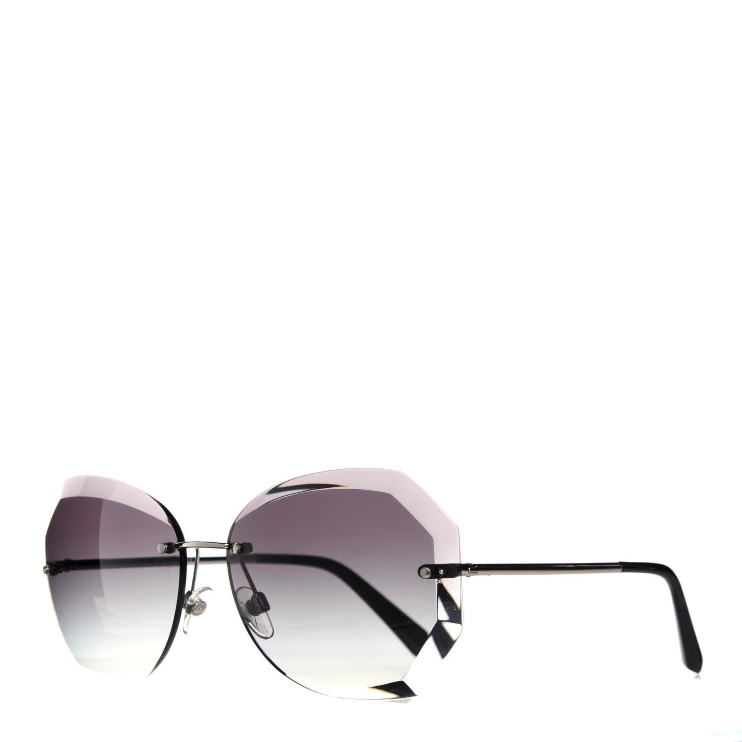 Chanel Metal Spring Round Sunglasses 4220 Silver 1 of 8