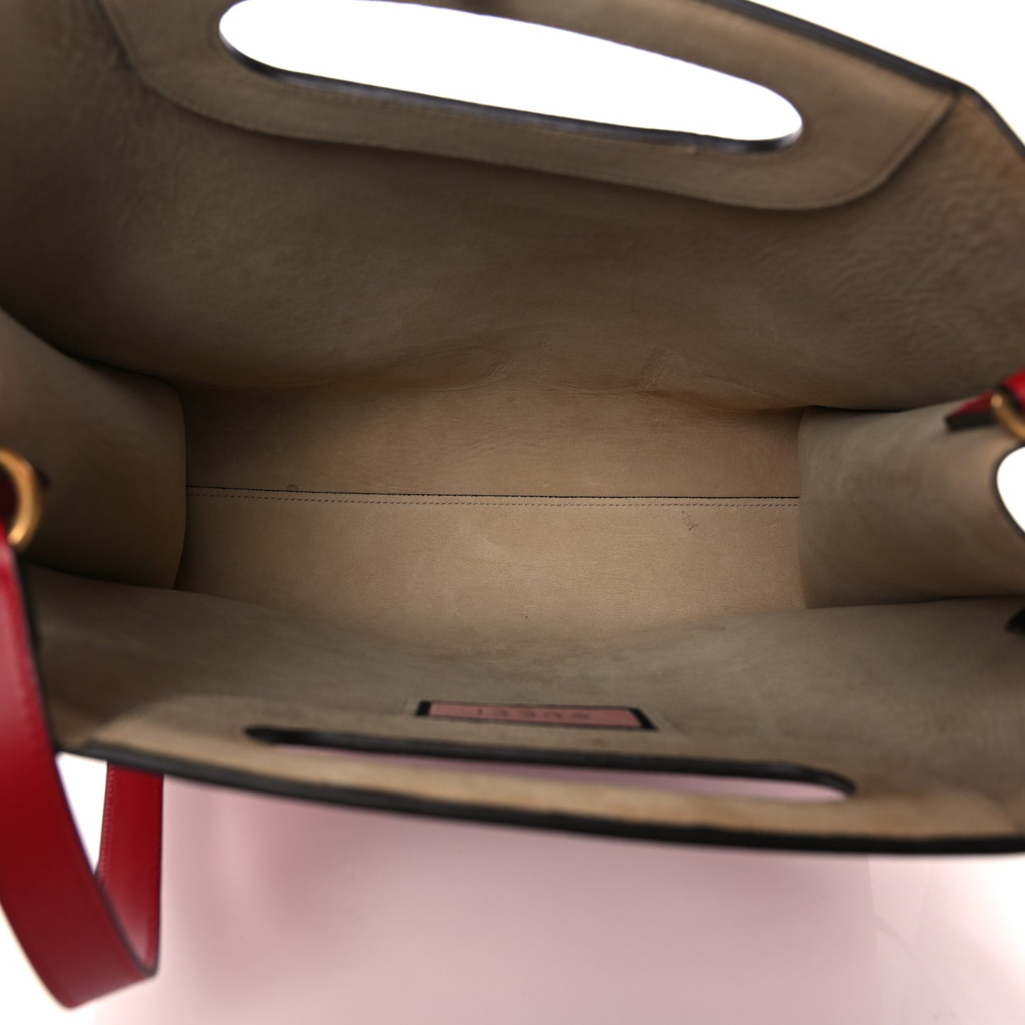 Calfskin GucciGhost Real Medium XL Tote Hibiscus Red