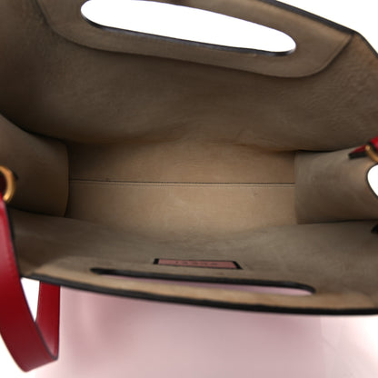 Gucci Calfskin GucciGhost Real Medium XL Tote Hibiscus Red 5 of 13