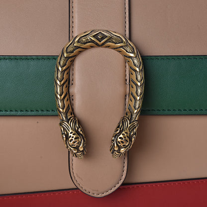 Gucci Calfskin Bamboo Web Medium Dionysus Top Handle Bag Camelia Bright Evergreen Hibiscus Red 10 of 10