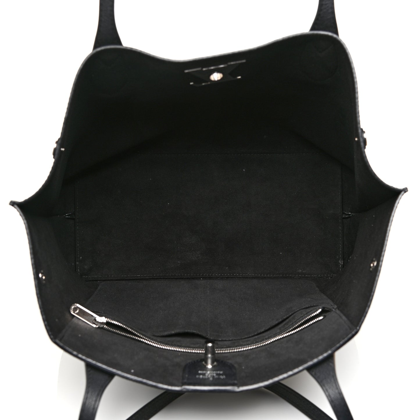 Calfskin Lockme Go Tote Black