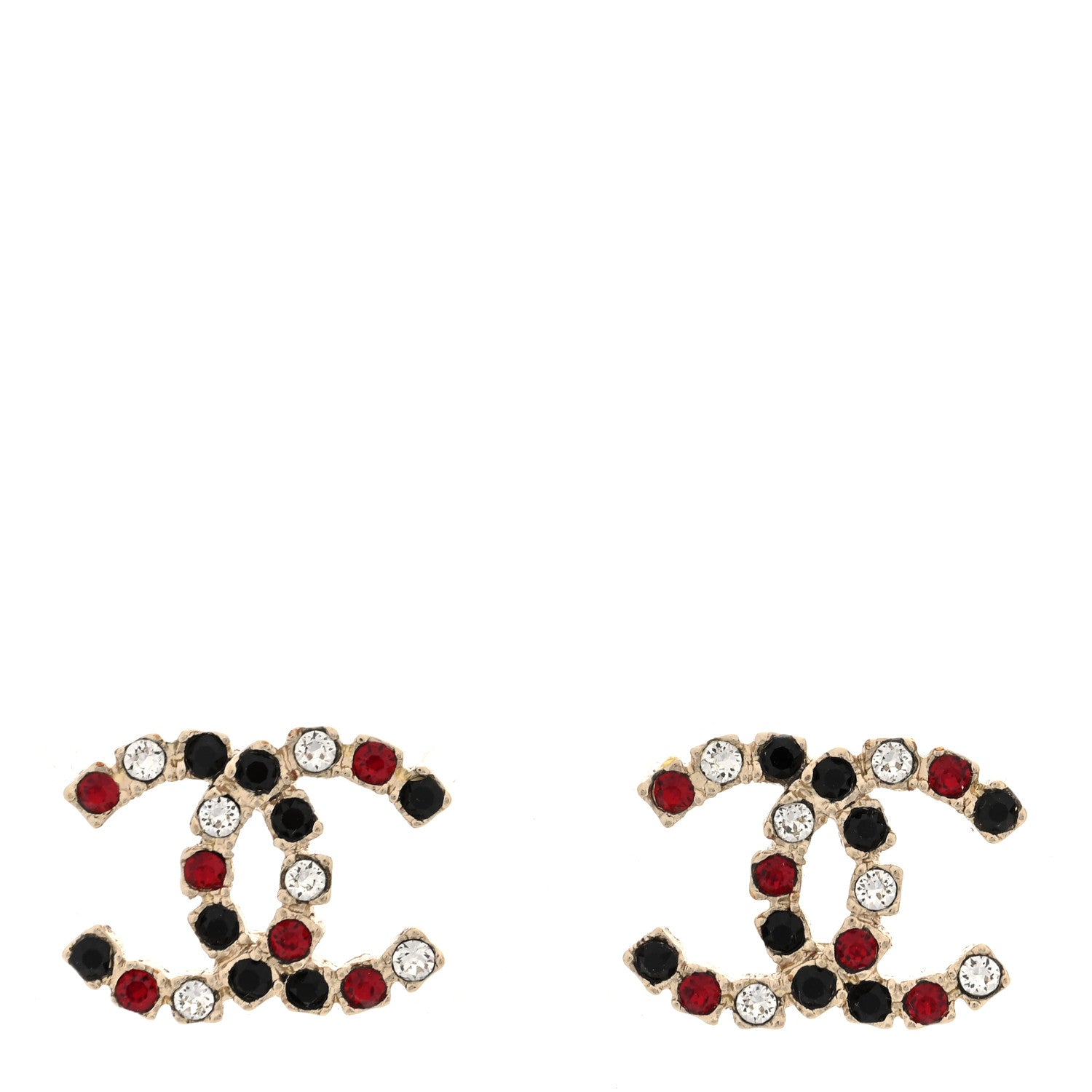 Chanel Crystal CC Earrings Multicolor 1 of 4