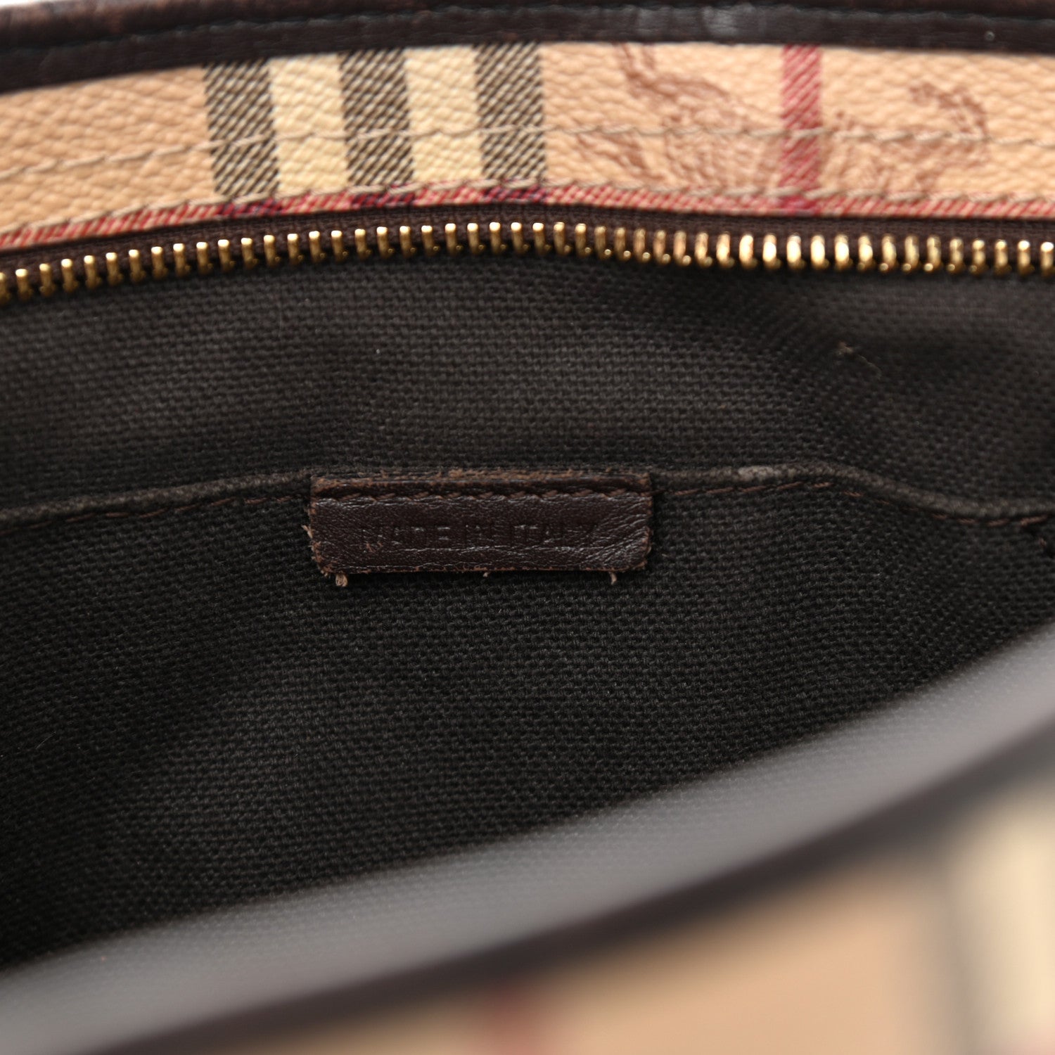 Burberry Haymarket Check Medium Regent Tote Chocolate 7 of 19