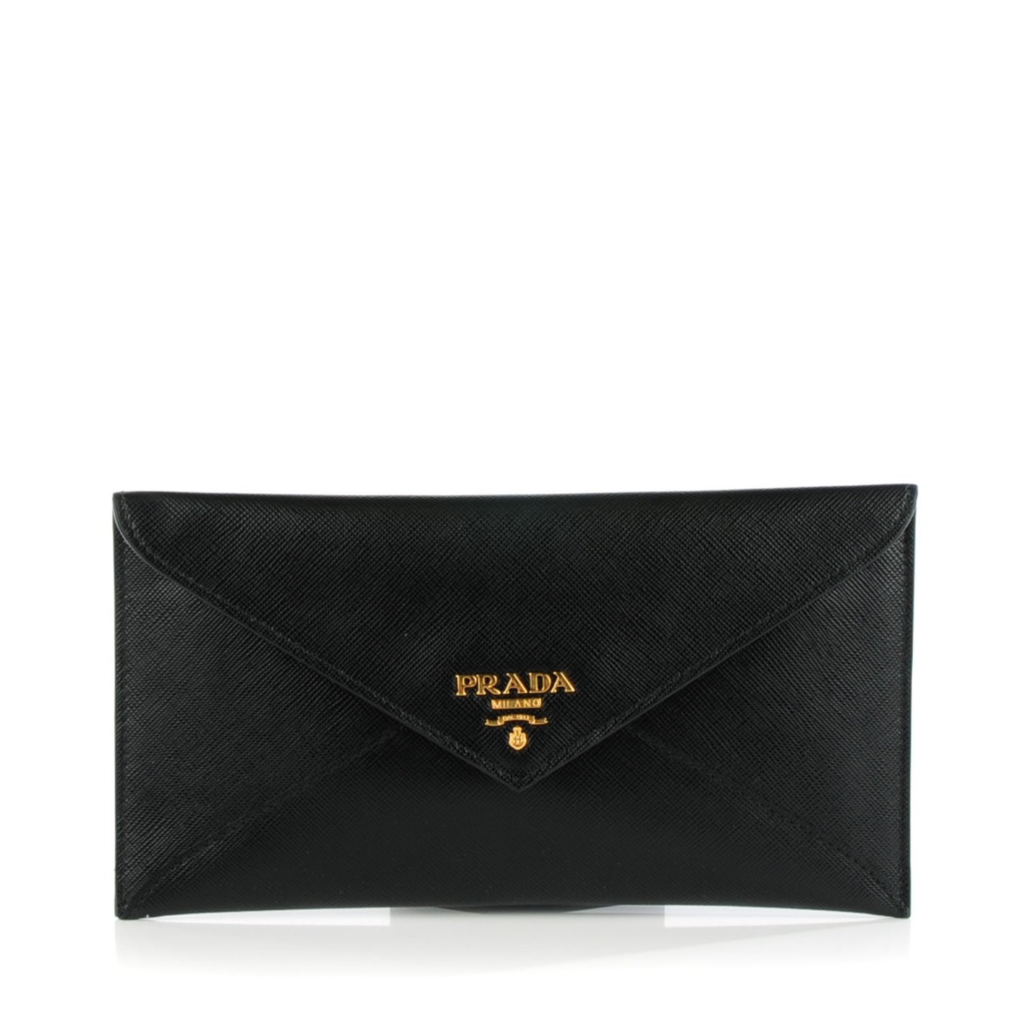 Saffiano Metal Envelope Wallet Black