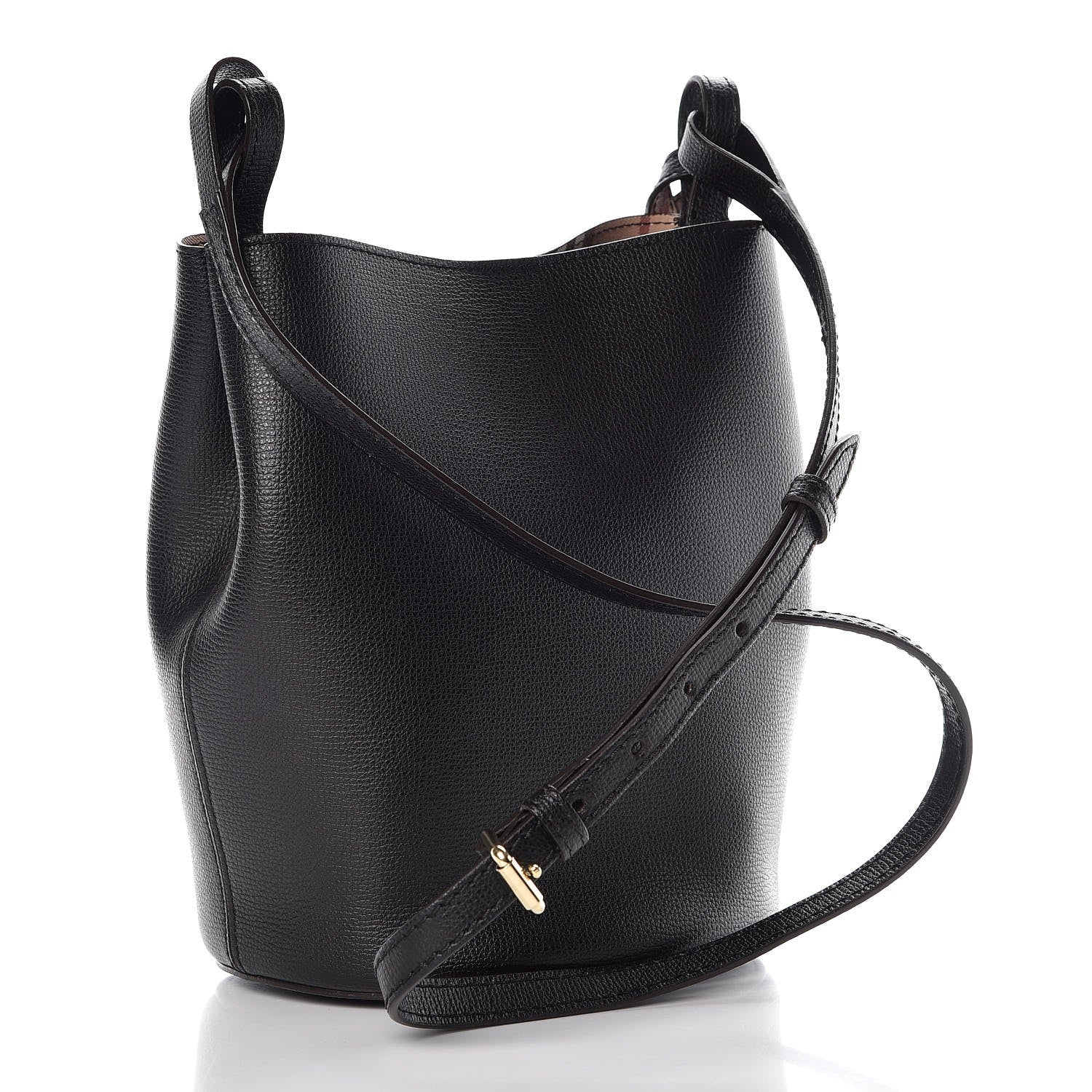 Burberry London Grainy Calfskin Small Lorne Bucket Crossbody Black 3 of 9