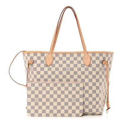 Louis Vuitton Damier Azur Neo Neverfull MM Rose Ballerine 1 of 12