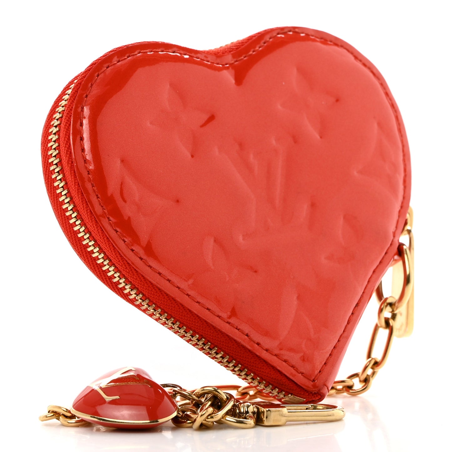 Vernis Heart Coin Purse Orange Sunset