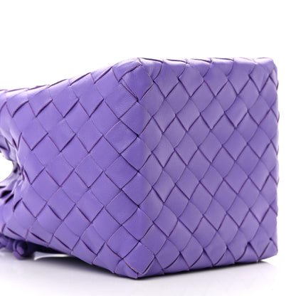 Bottega Veneta Nappa Intrecciato Small Drawstring Bucket Bag Purple 8 of 11