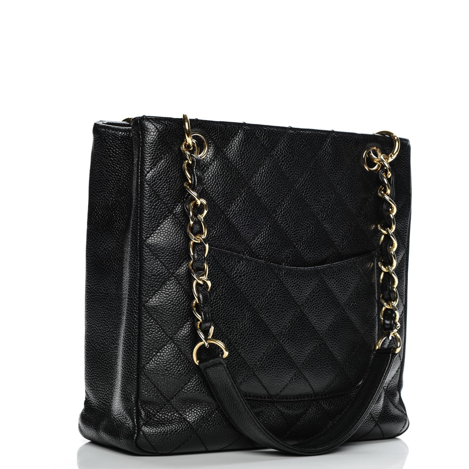 Chanel Caviar Quilted Petit Shopping Tote PST Black 3 of 8