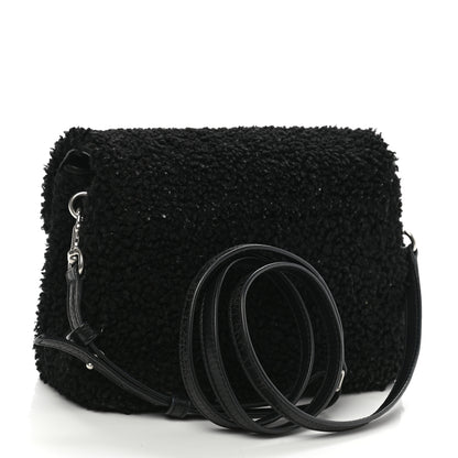 Saint Laurent Shearling Toy Loulou Shoulder Bag Black 3 of 11