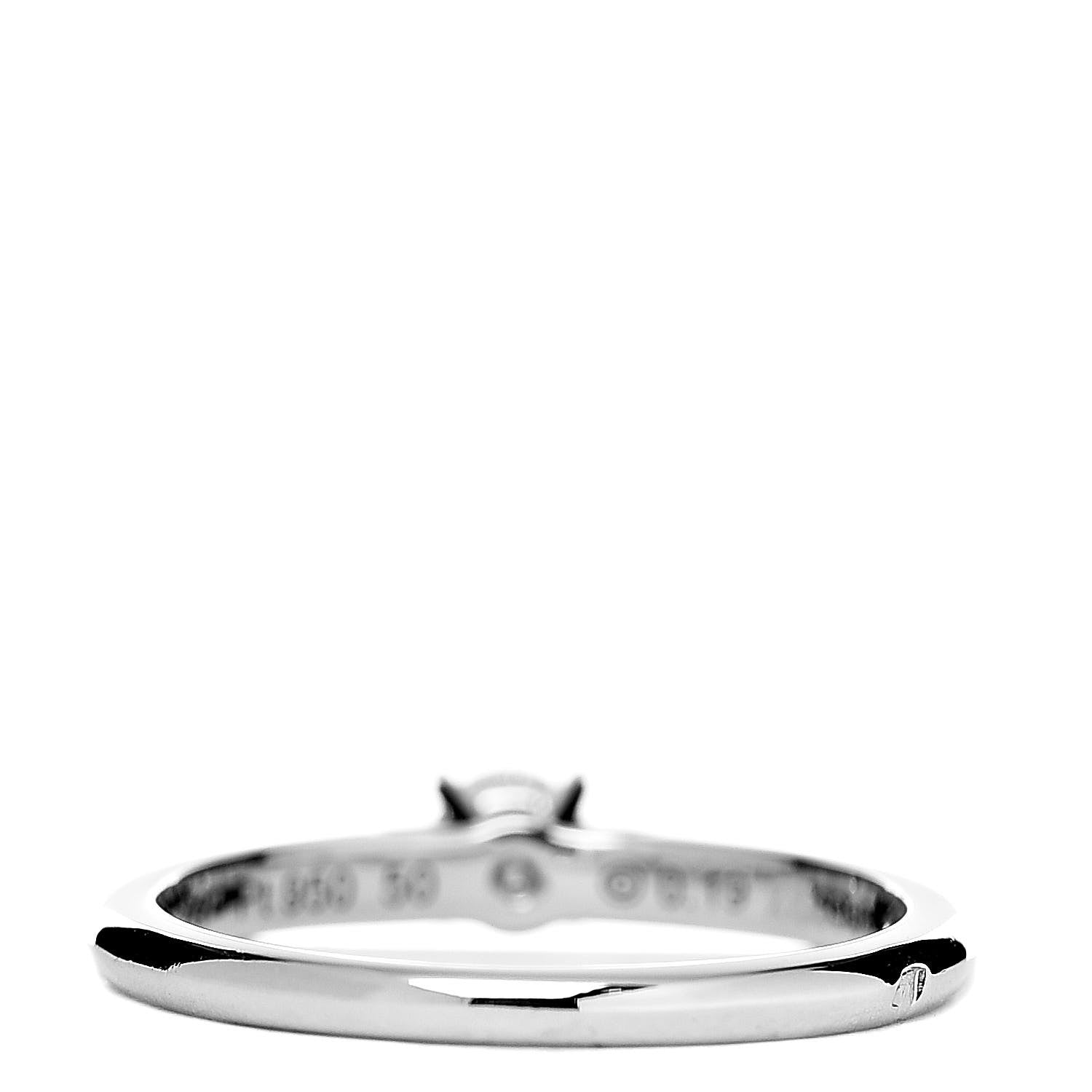 Cartier Platinum Diamond 0.19ct Solitaire Engagement Ring 50 5.25 4 of 7