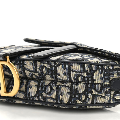 Christian Dior Oblique Mini Saddle Bag Blue 10 of 10