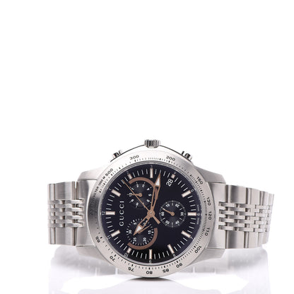 Gucci Stainless Steel 46mm G-Timeless Chronograph Quartz Watch Black 3 of 7