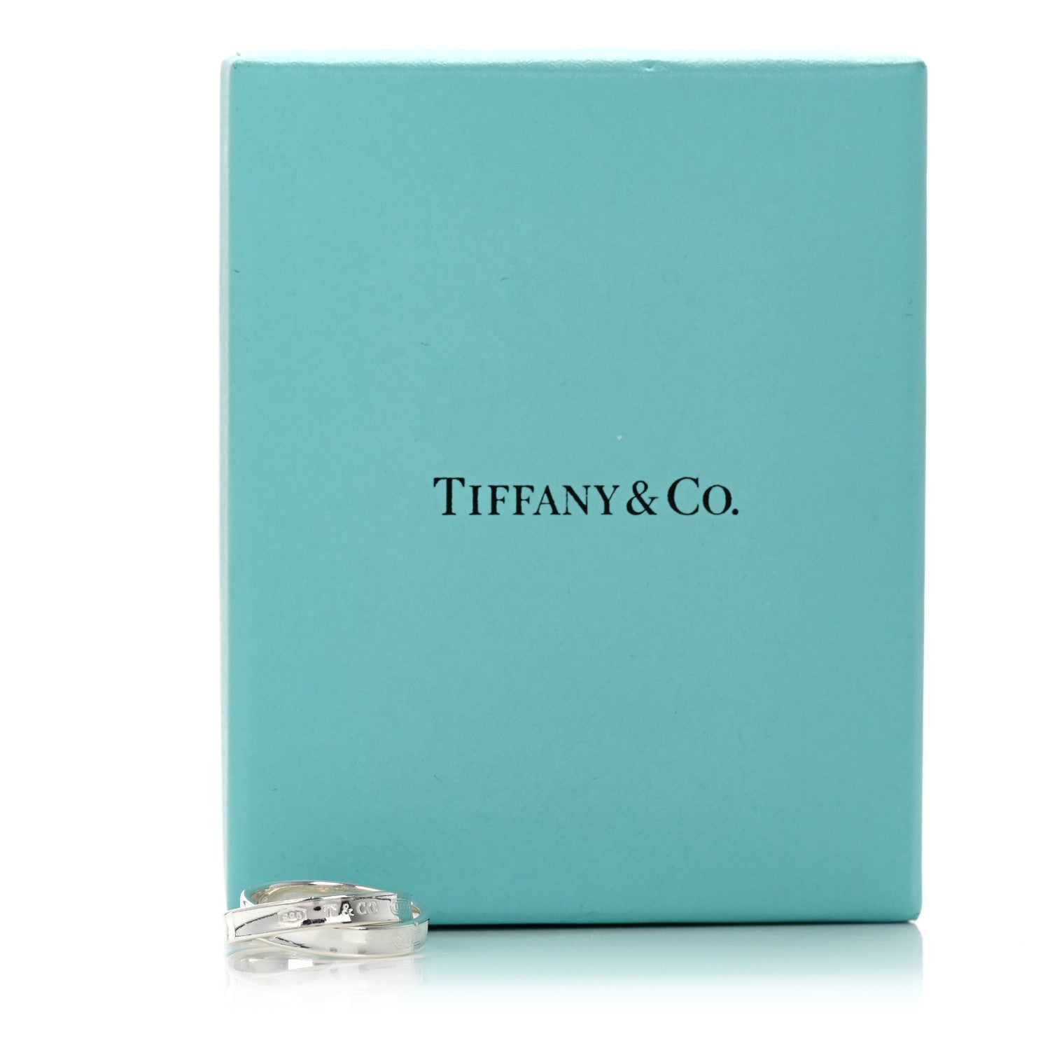 Tiffany Sterling Silver 1837 Interlocking Circles Ring 52 6 5 of 5