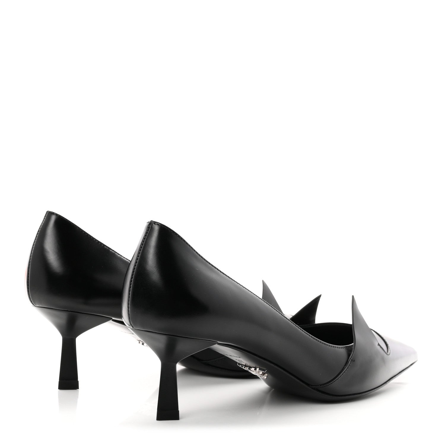 Prada Spazzolato Pointed Toe 55mm Pumps 37 Black 5 of 9