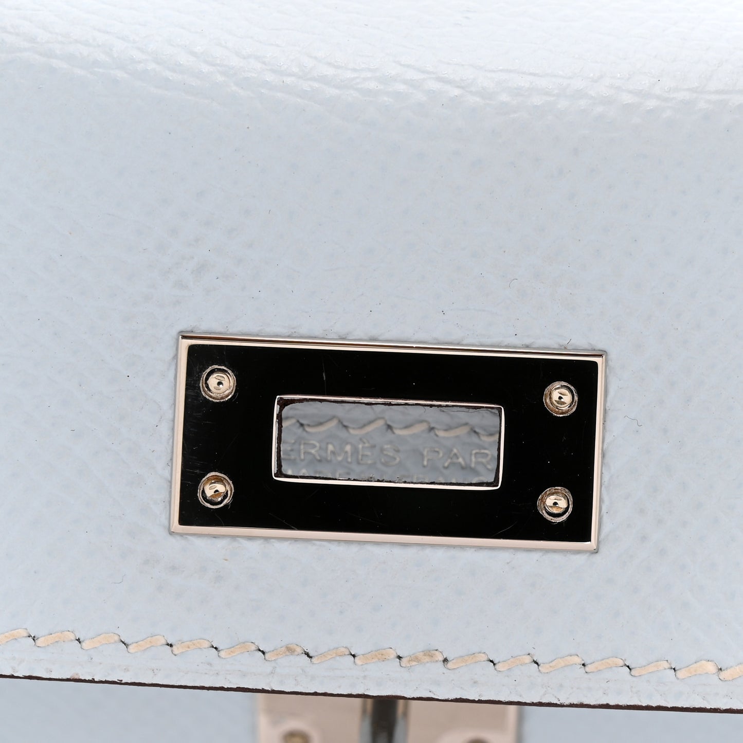Epsom Mini Kelly Sellier 20 Bleu Brume Vert Jade Gold