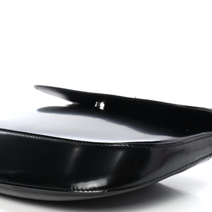 Prada Spazzolato Cleo Flap Shoulder Bag Black 8 of 9