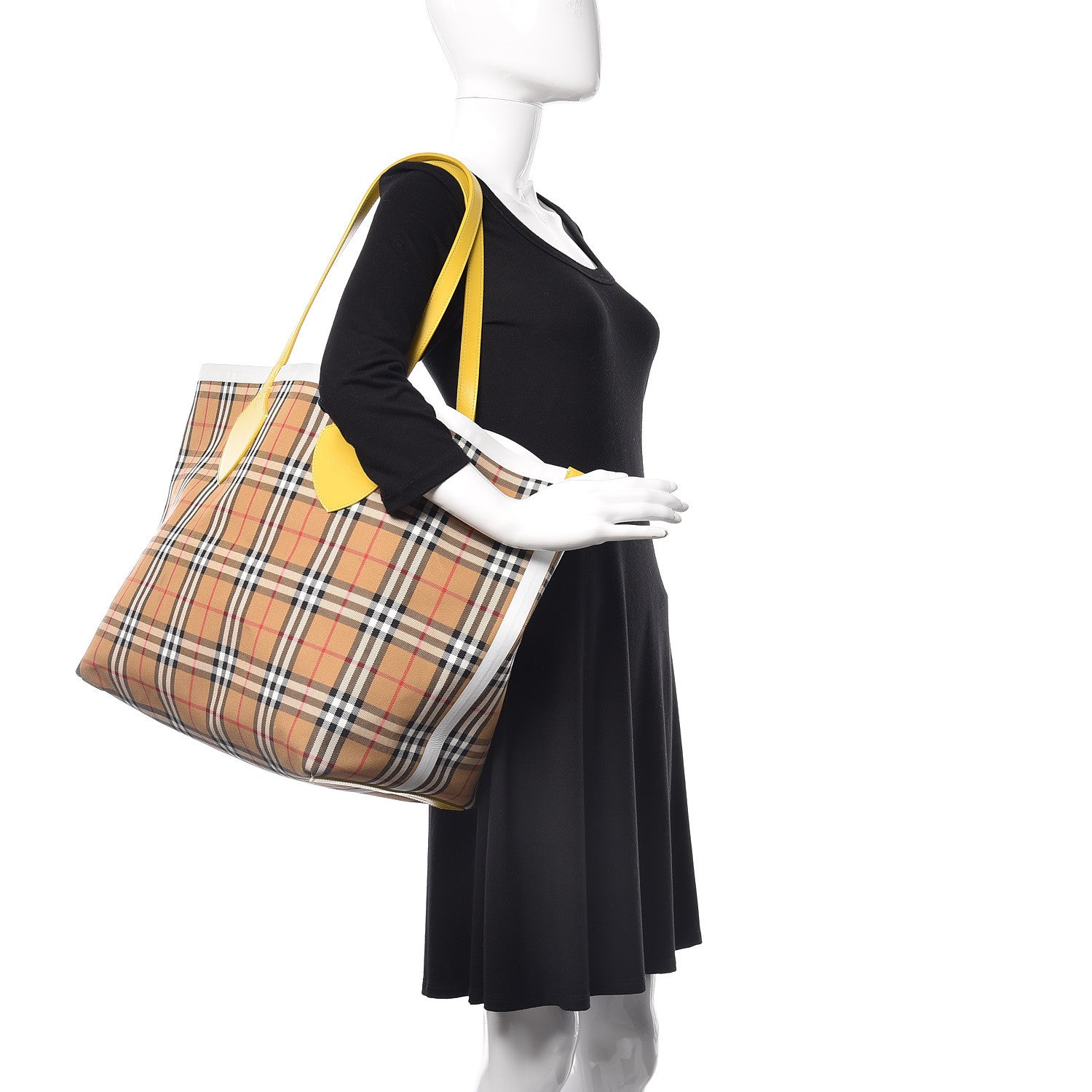 Burberry Vintage Check Large The Giant Reversible Tote Yellow 2 of 22