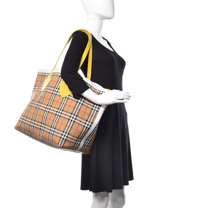 Burberry Vintage Check Large The Giant Reversible Tote Yellow 2 of 22