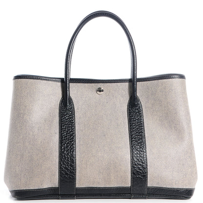 Hermes Toile Buffle Skipper Garden Party 36 MM Tote Black 1 of 8