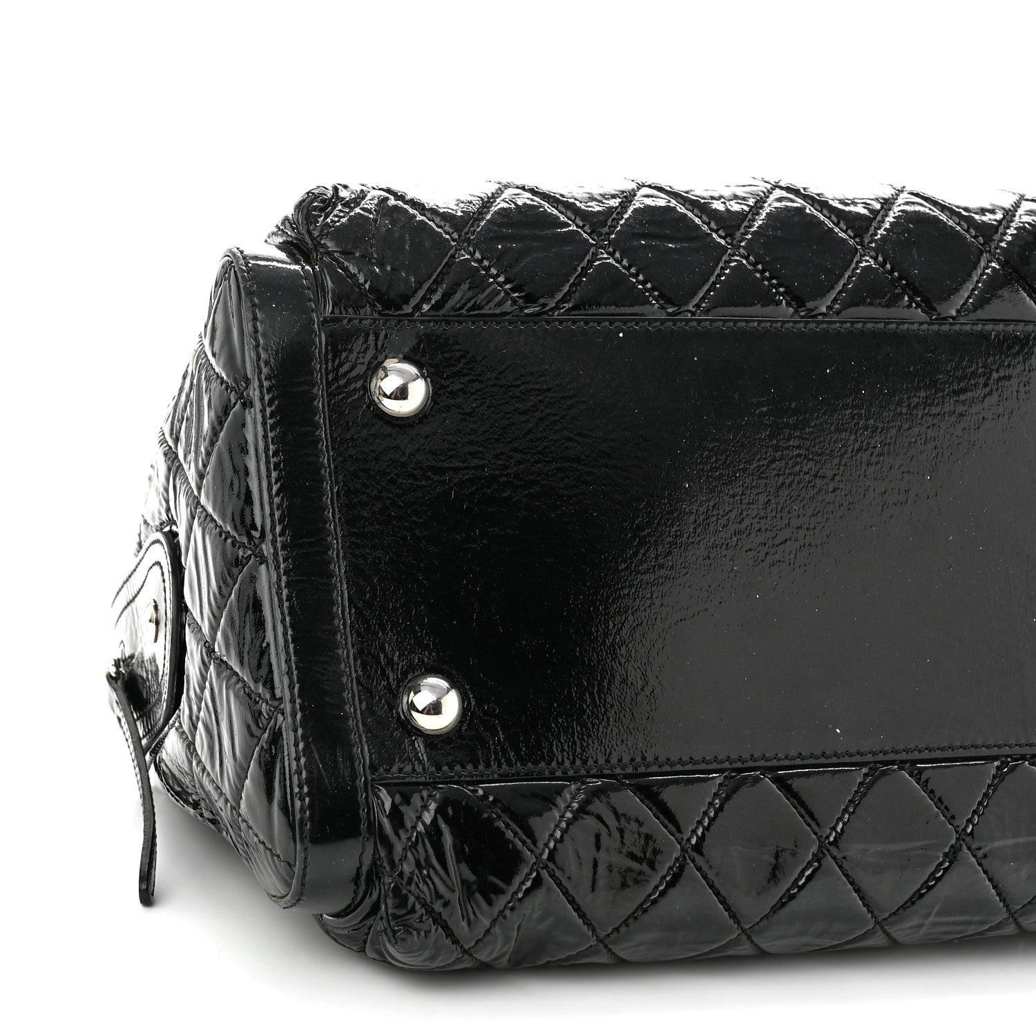 Chanel Patent Quilted Day Glo Flap Bag Black 8 of 10